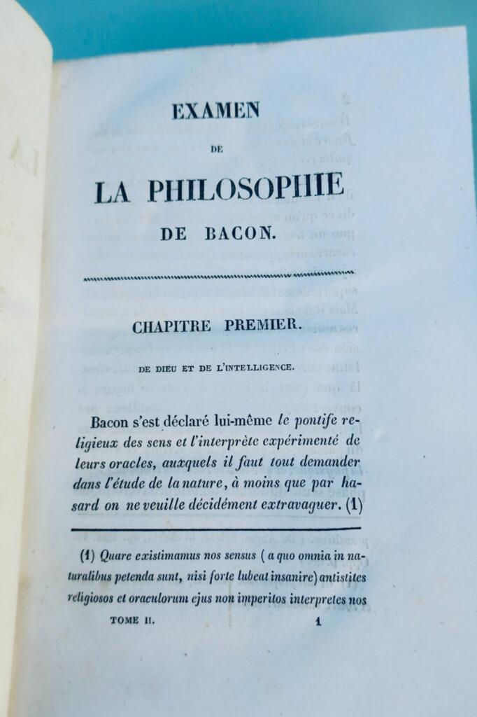Kritik von Bacons Philosophie durch Joseph de Maistre