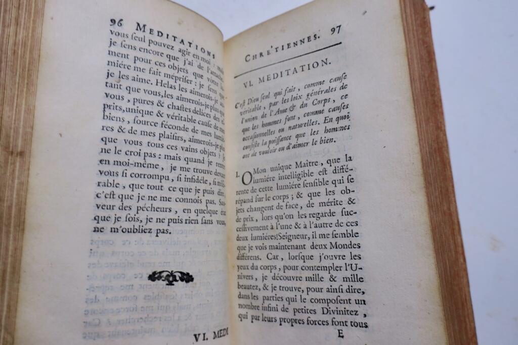 MALEBRANCHE Méditations chrétiennes et Métaphysiques 1707