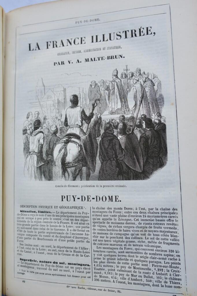 MALTE-BRUN La France illustrée. Géographie, histoire, administration… 1855