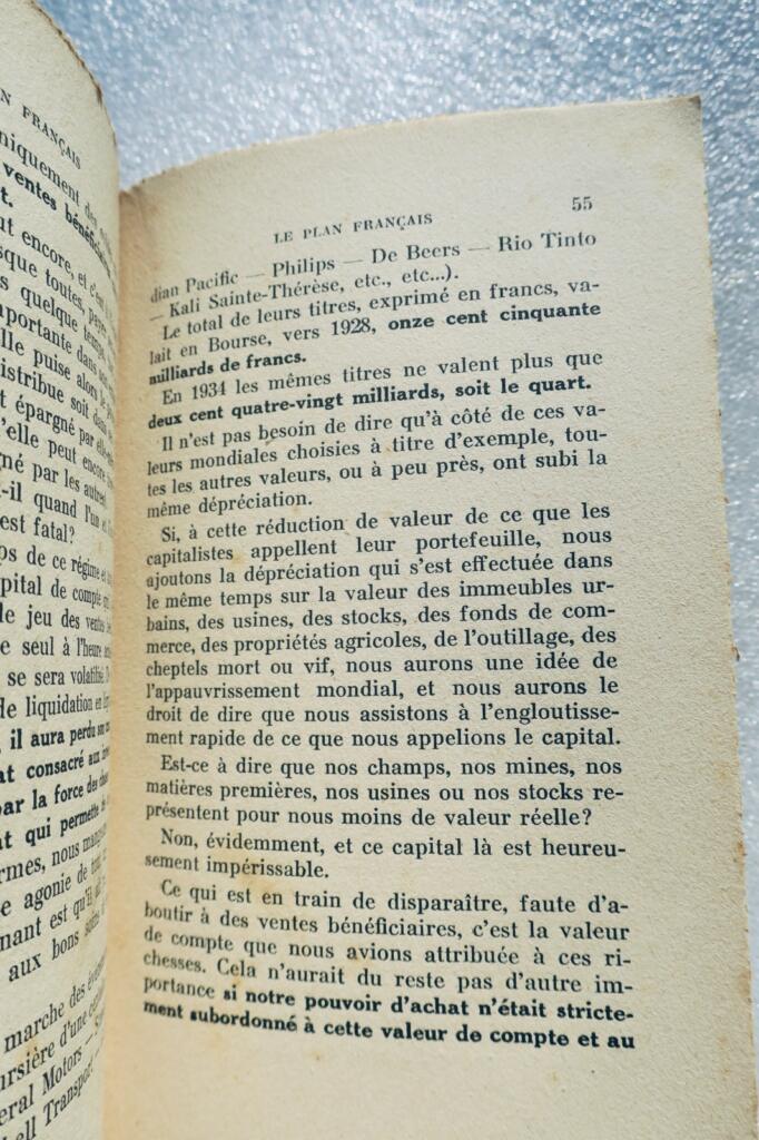 Marcel DÉAT Comité du Plan Le Plan français. Doctrine et Plan d&rsquo;Action 1935