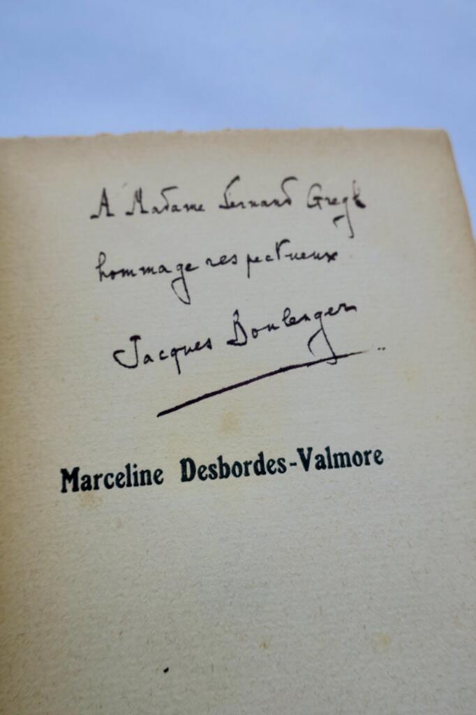 Marceline Desbordes-Valmore d’après ses papiers inédit + envoi