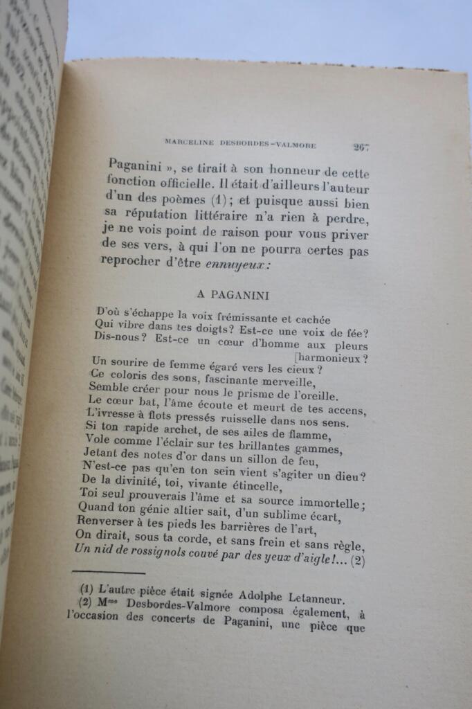 Marceline Desbordes-Valmore d’après ses papiers inédit + envoi