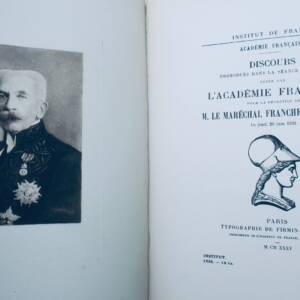 Maréchal Franchet d'Espèrey Discours prononcés dans la séance publique 1935