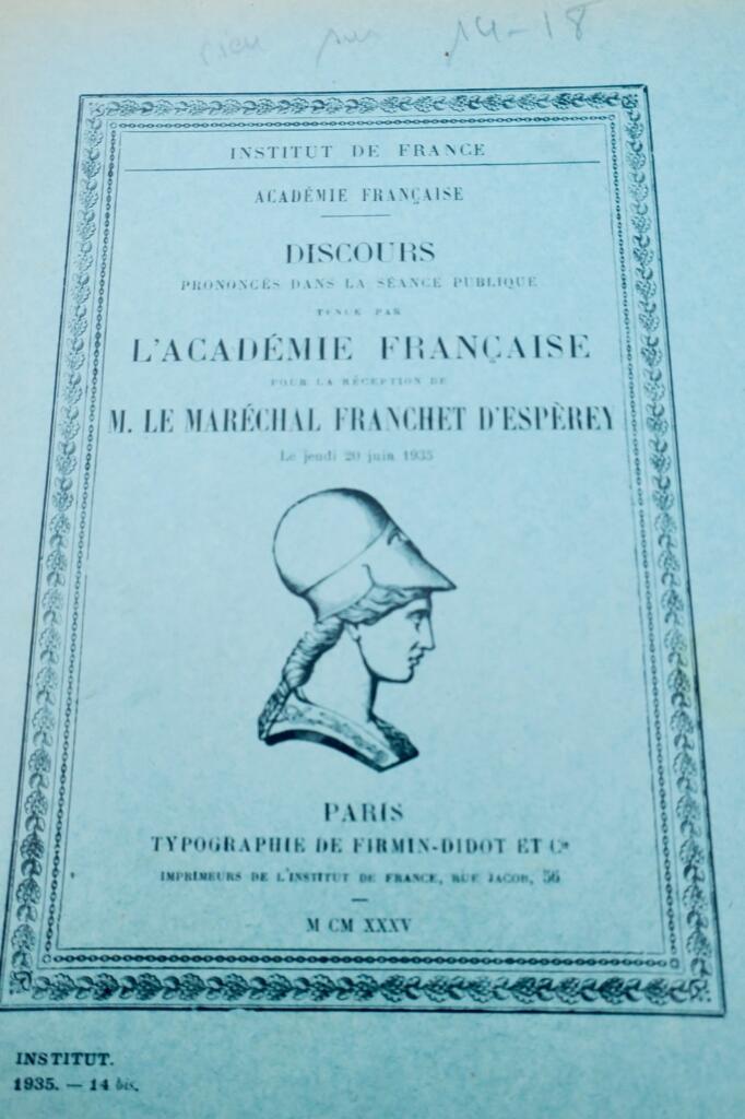 Marschall Franchet d'Espèrey Empfangsreden 1935