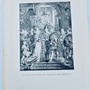 Mariage de marie de Médicis avec Hneri IV Rubens 26 x 36,5 cm