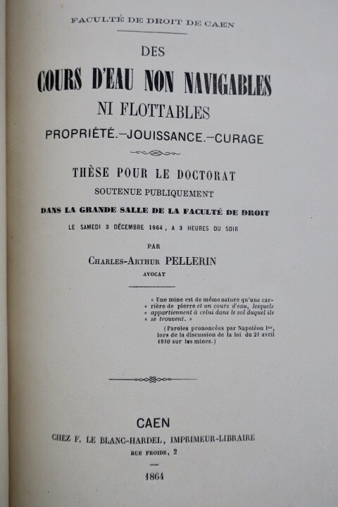 Thesis on non-navigable waterways (1864) – Image 7