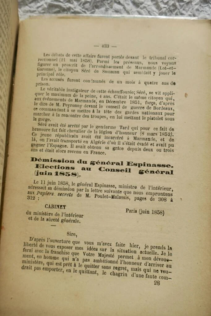 Marmande PROSCRIPTIONS DE MARMANDE (LOT ET GARONNE) 2 DECEMBRE 1851