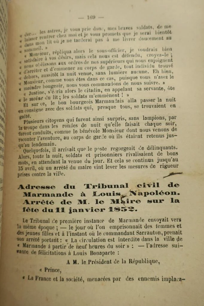 Marmande PROSCRIPTIONS DE MARMANDE (LOT ET GARONNE) 2 DECEMBRE 1851