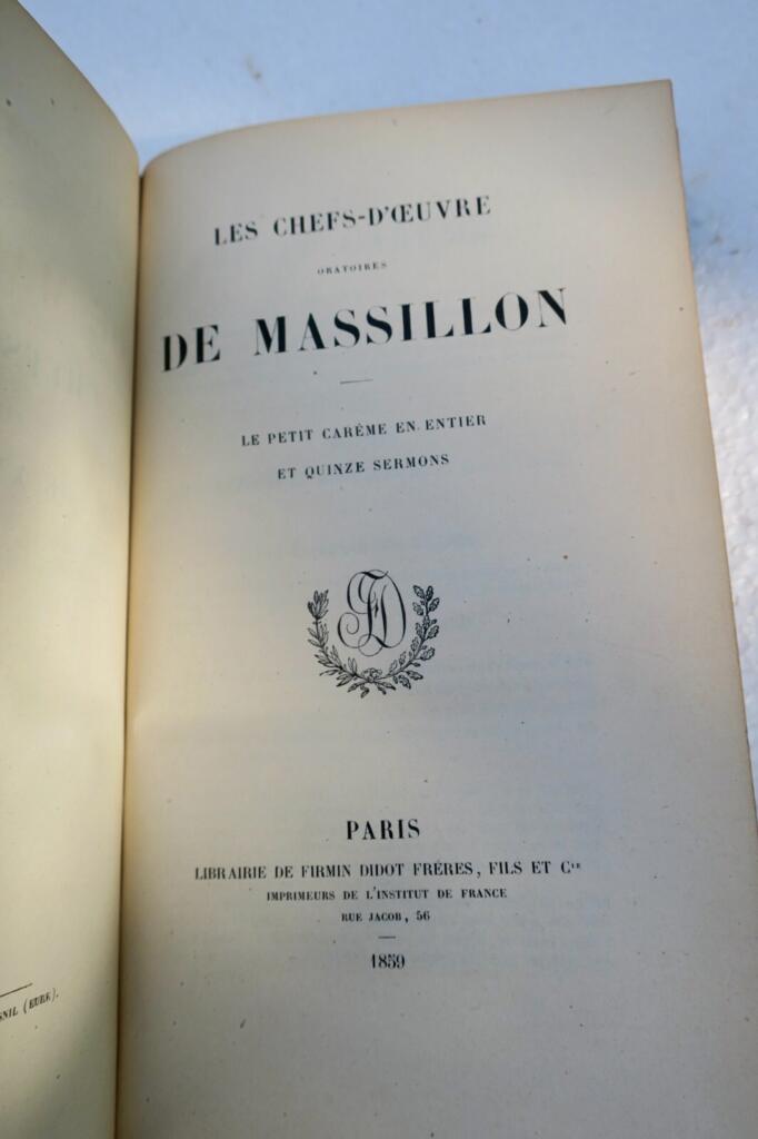 Massillon Les chefs-d&rsquo;oeuvre oratoires de Massillon 1859