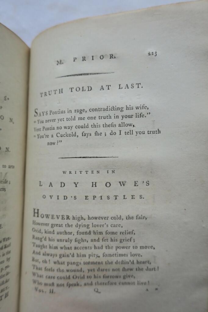 Priors poetische Werke, Erstausgabe 1779