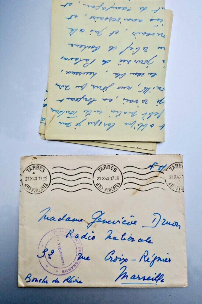 Handgeschriebener Brief an die Ehefrau, 1940