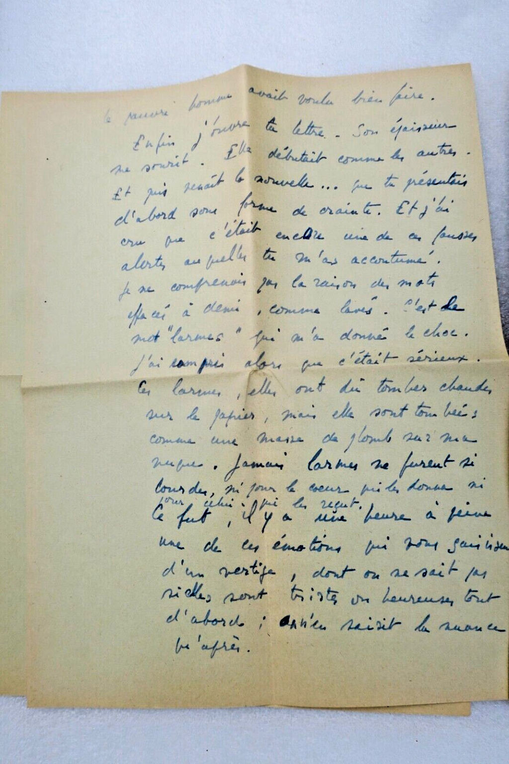 Autographed letter from Maurice Druon