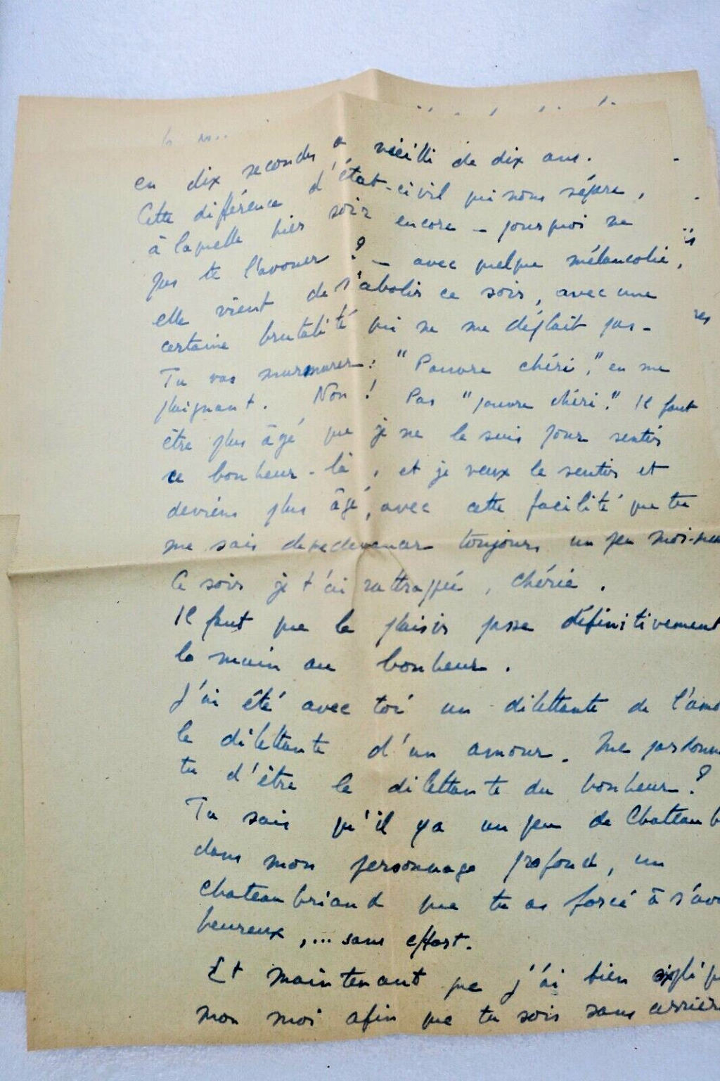 Autographed letter from Maurice Druon