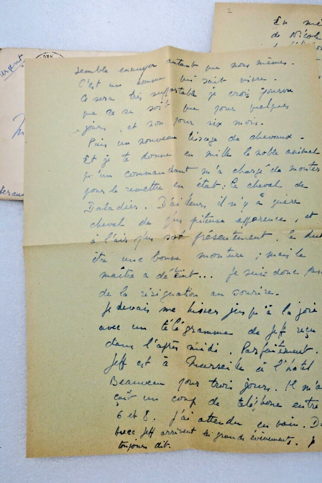 Autographed letter from Maurice Druon