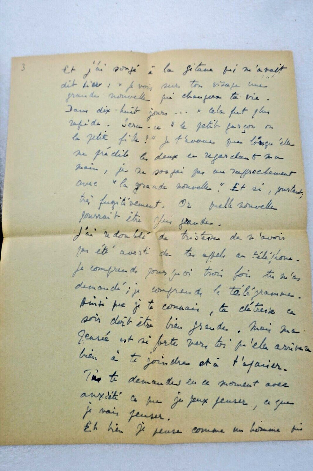 Autographed letter from Maurice Druon