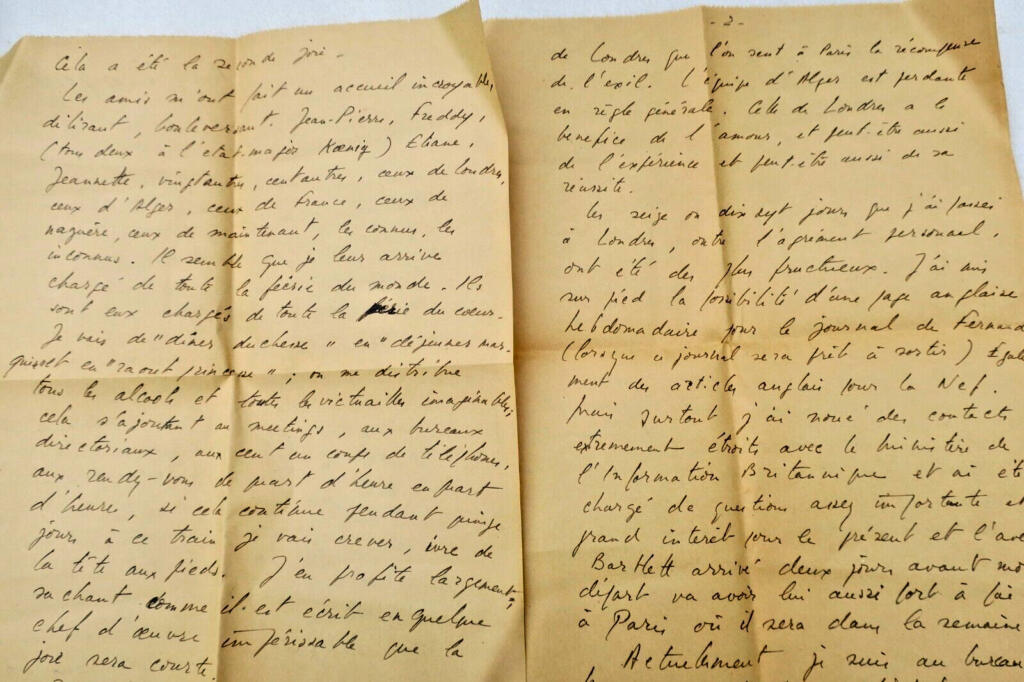 Autographed letter from Maurice Druon