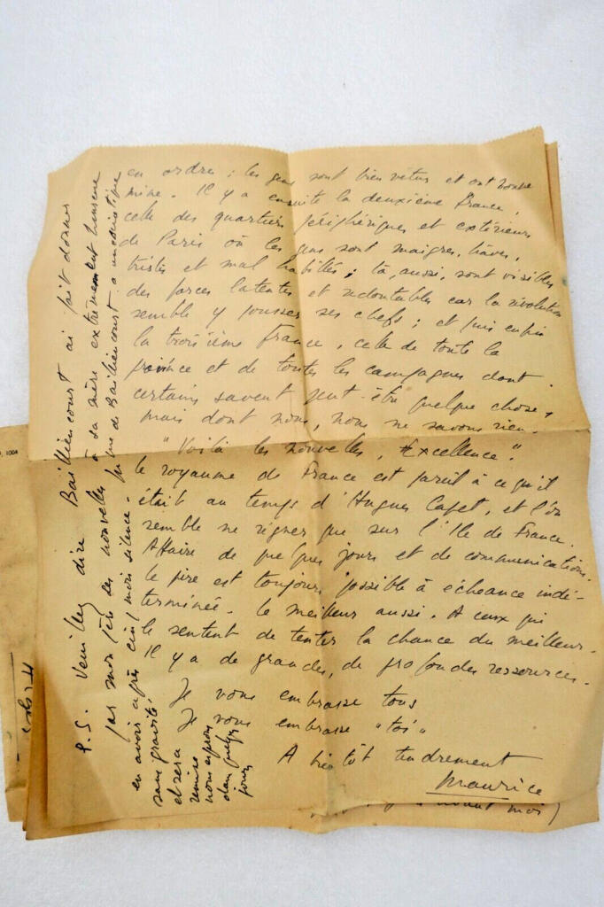 Autographed letter from Maurice Druon