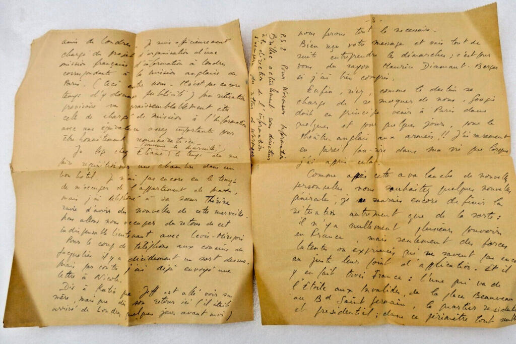Autographed letter from Maurice Druon