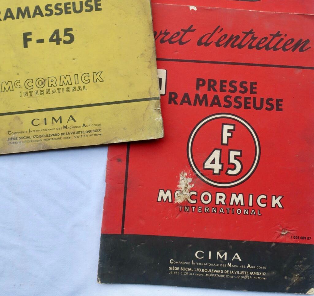 McCormick Baler Press - Maintenance Manuals