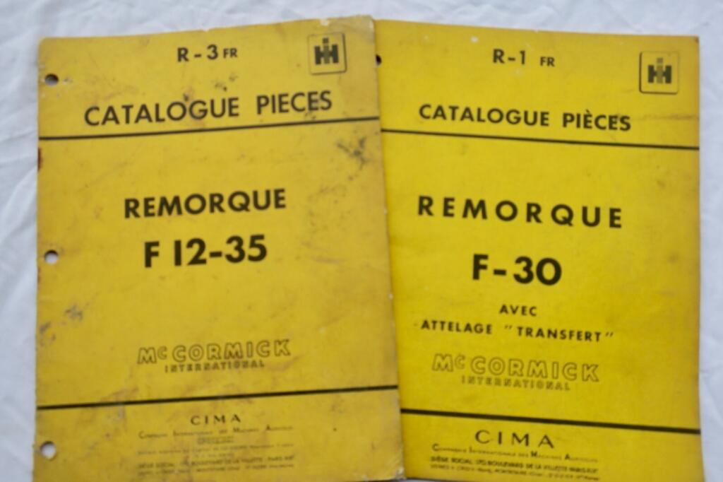 Mc Cormick REMORQUES catalogue pièces