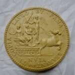 Médaille en plâtre 53 mm.