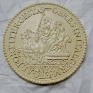 Médaille en plâtre 57 mm.