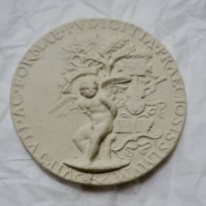 Médaille en plâtre 58 mm.