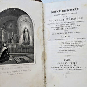 médaille miraculeusNotice historique sur l'origine et les effets de la nouvelle