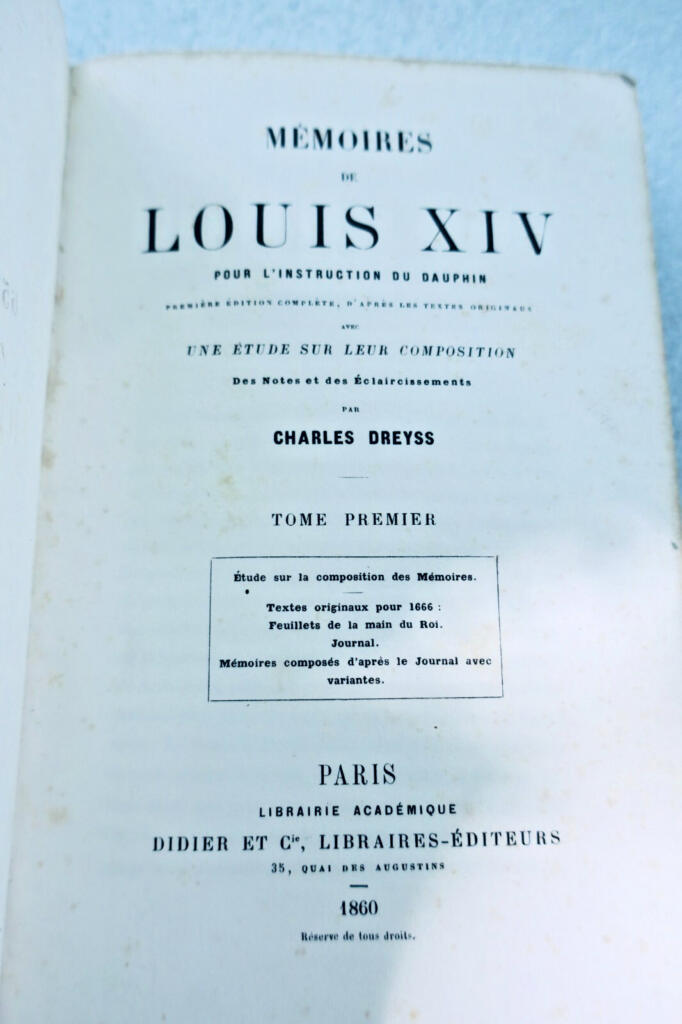 Mémoires de Louis XIV pour l’Instruction du Dauphin