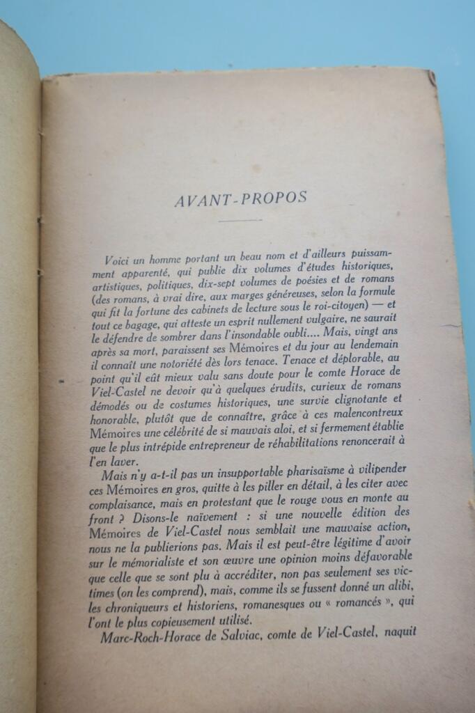 Mémoires du comte Horace de Viel Castel sous le règne de Napoléon III 1851-1864