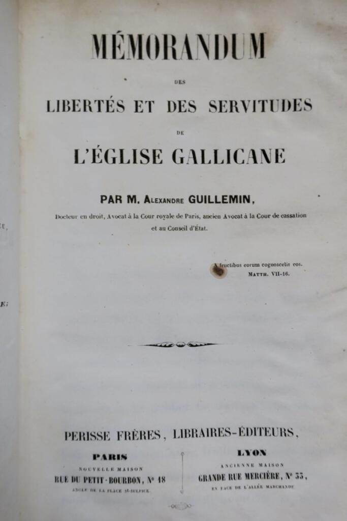 Gallican Church liberties and ecclesiastical servitudes