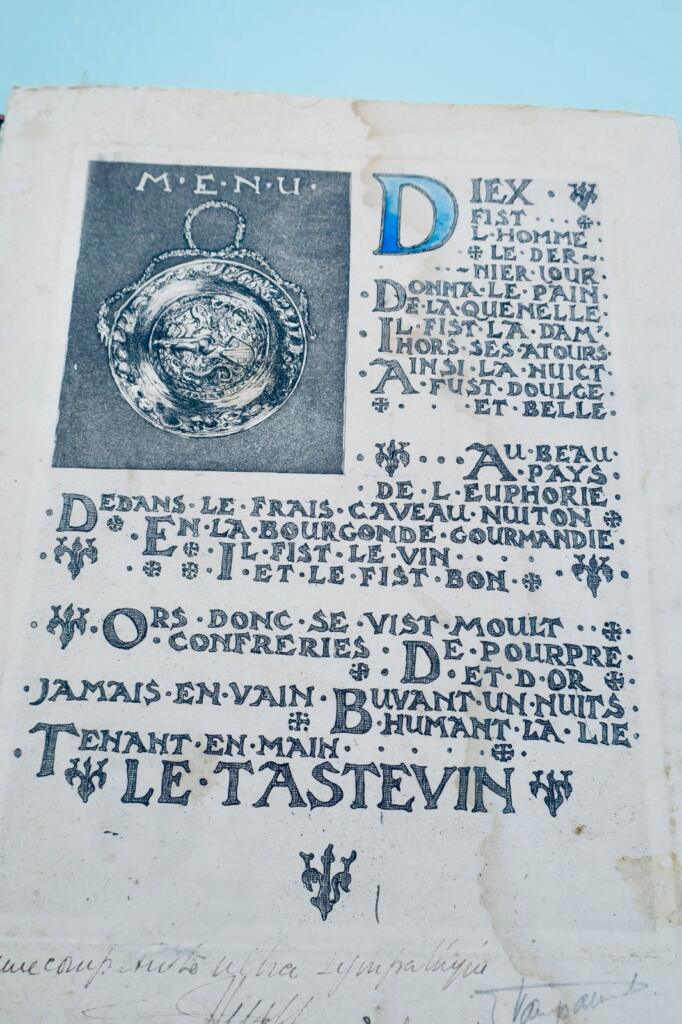 Menu from a Candlelit Dinner