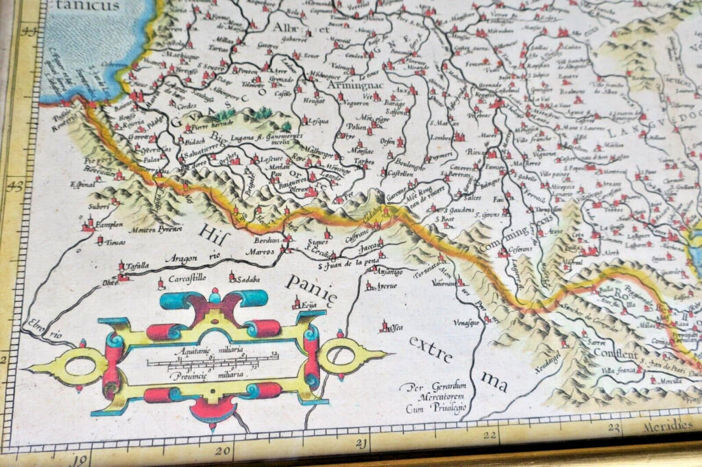 MERCATOR Aquitania australis regnu arelatense cum confiniis Ca. 1610