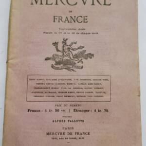Mercure de France, n°427 1916 Apollinaire...