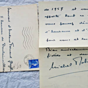 Michel ROBIDA belle lettre autographe manuscrite