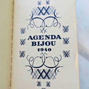 Mini calendrier agenda bijou 1940