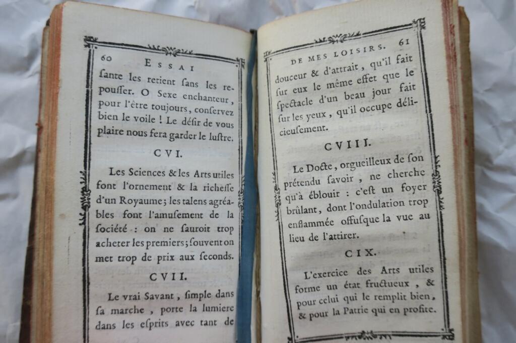 Mini essai de mes loisirs ou porte-feuille d’un homme de bien 1780