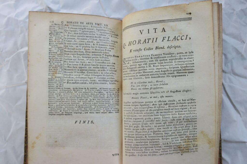 Horace QUINTI HORATII FLACCI POEMATA 1767