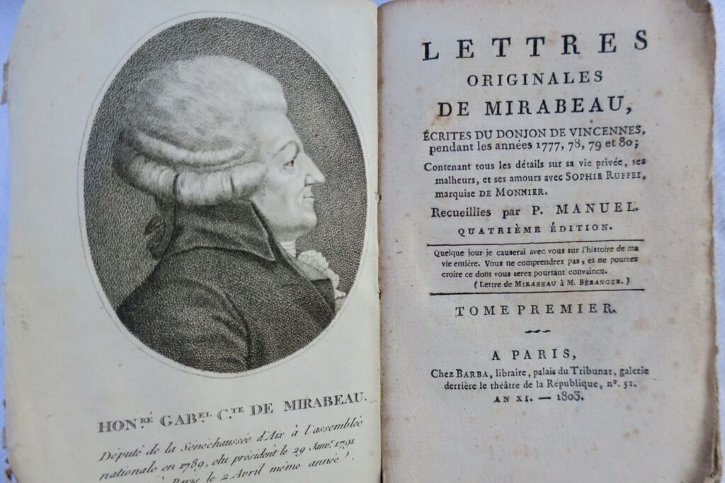 Mirabeaus persönliche Briefe aus Vincennes