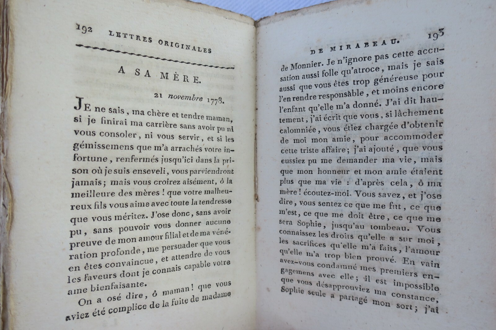 Mirabeau Lettres originales de Mirabeau, écrites du donjon de Vincennes 1803 – Image 9