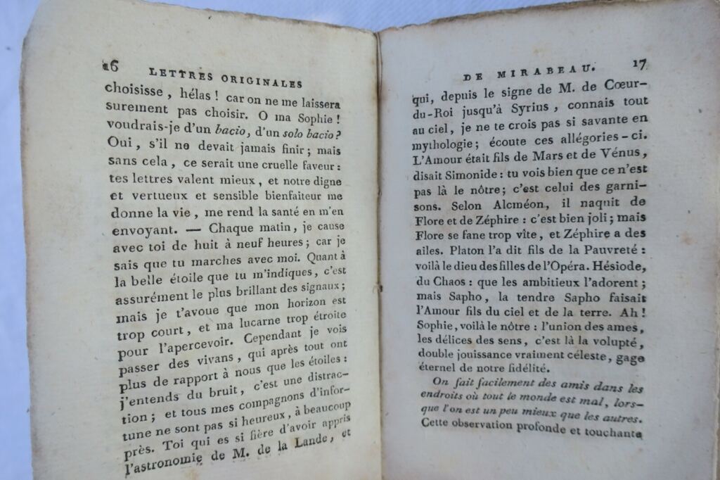 Mirabeaus persönliche Briefe aus Vincennes