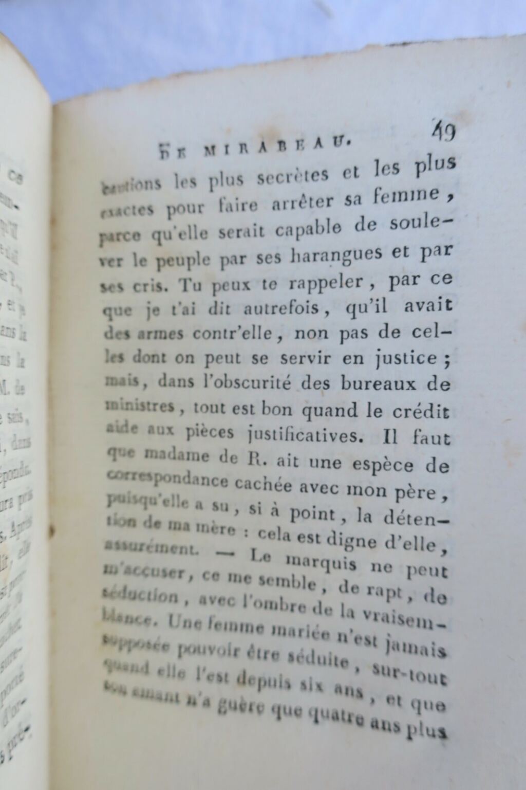 Mirabeaus persönliche Briefe aus Vincennes