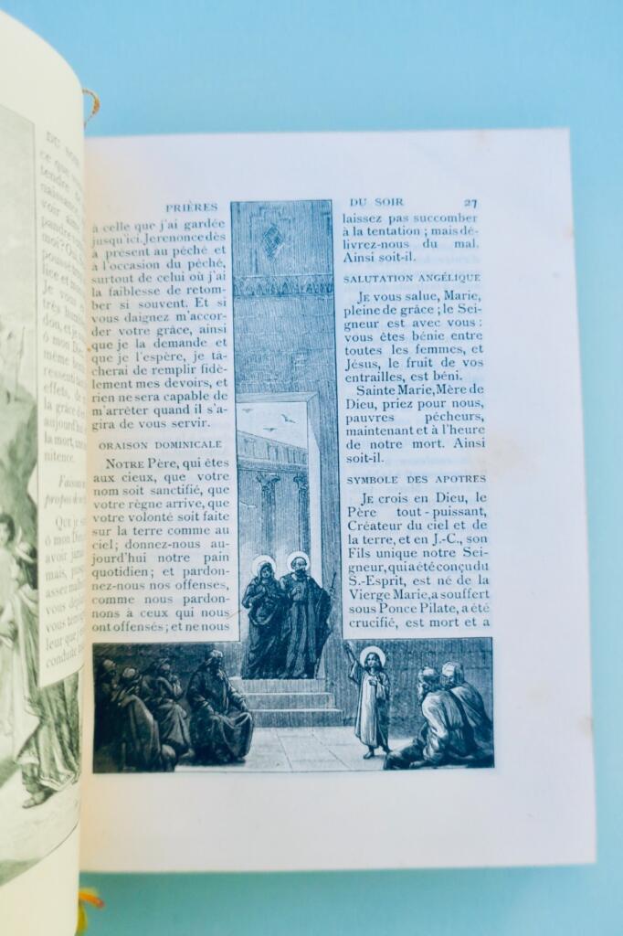 MISSEL DE L’HISTOIRE SAINTE maroquin aubergine