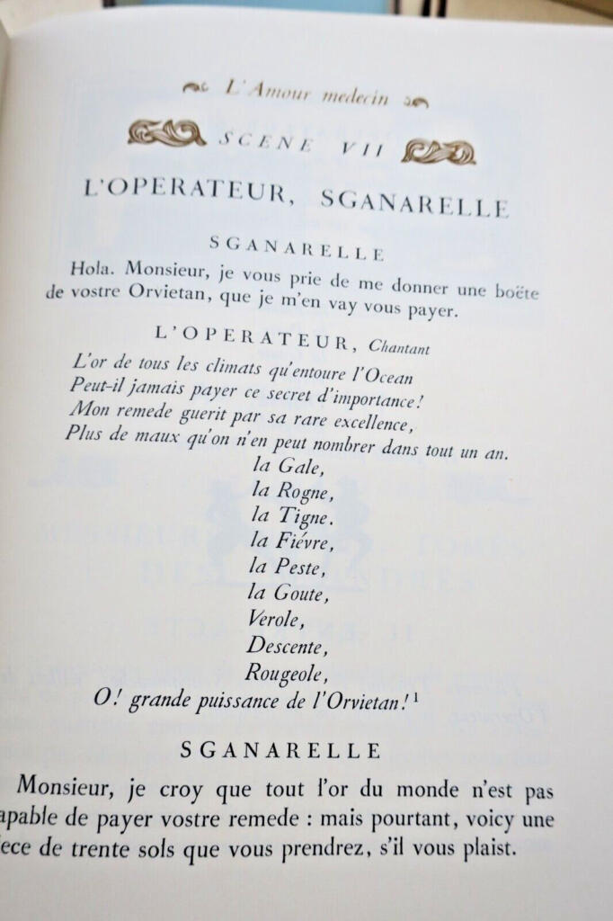 MOLIERE Jean-Baptiste Poquelin Oeuvres Complètes
