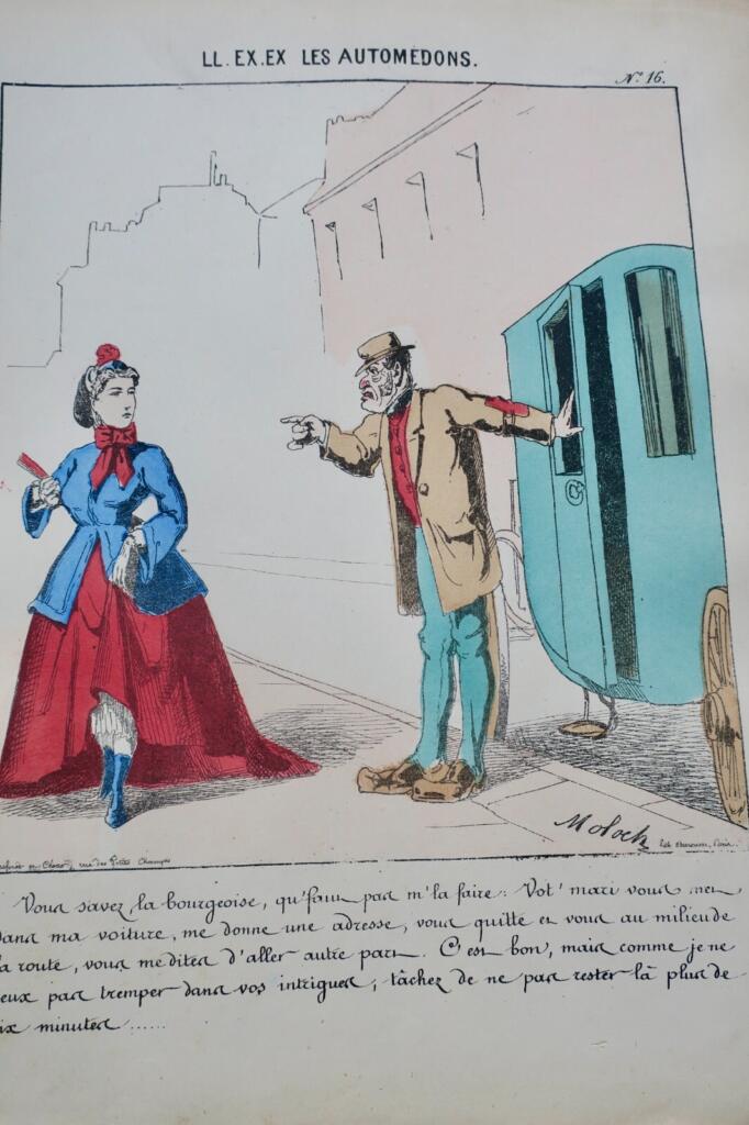 Lithographien von Pferdegezogenen Kutschen