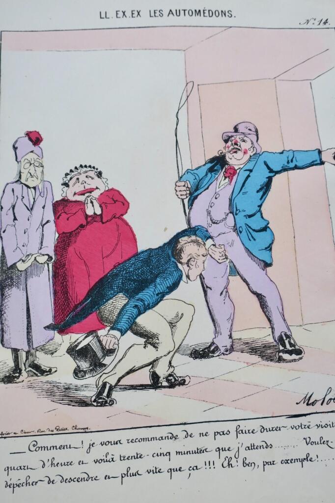 Lithographien von Pferdegezogenen Kutschen