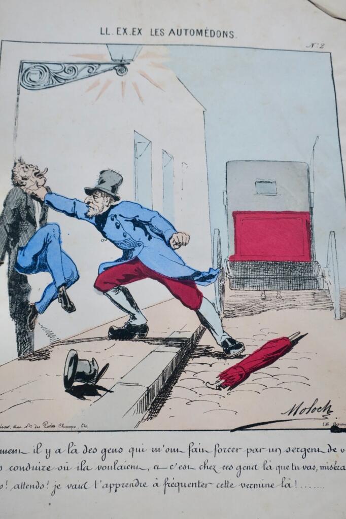 Lithographien von Pferdegezogenen Kutschen