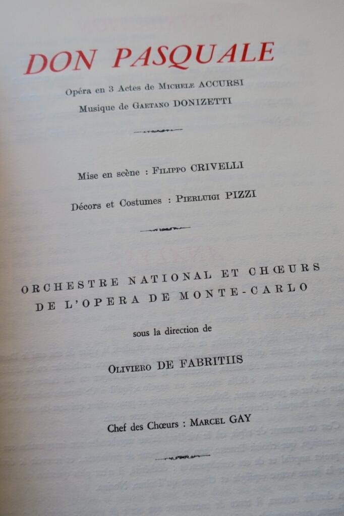 Don Pasquale 1971 Oper in 3 Akten