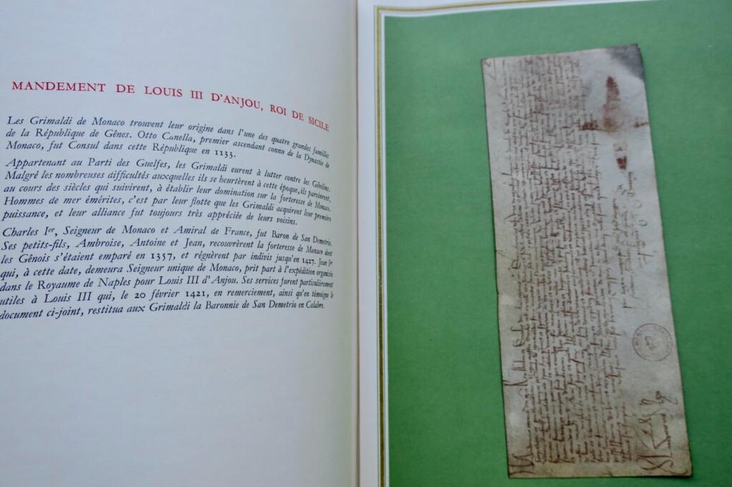 Monaco OLLIVIER Choix de lettres et documents historiques