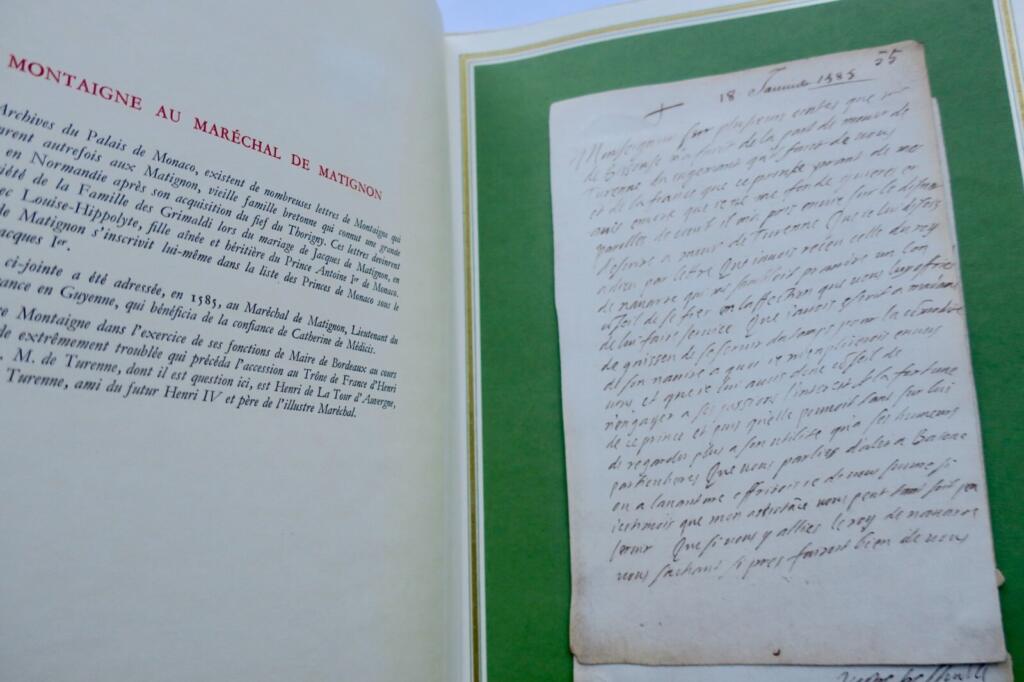 Monaco OLLIVIER Choix de lettres et documents historiques